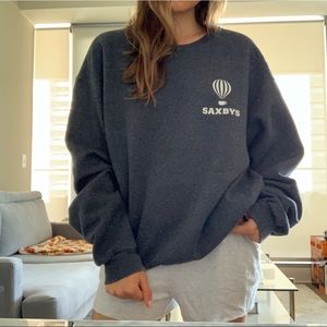 Oversized Saxbys crewneck sweatshirt